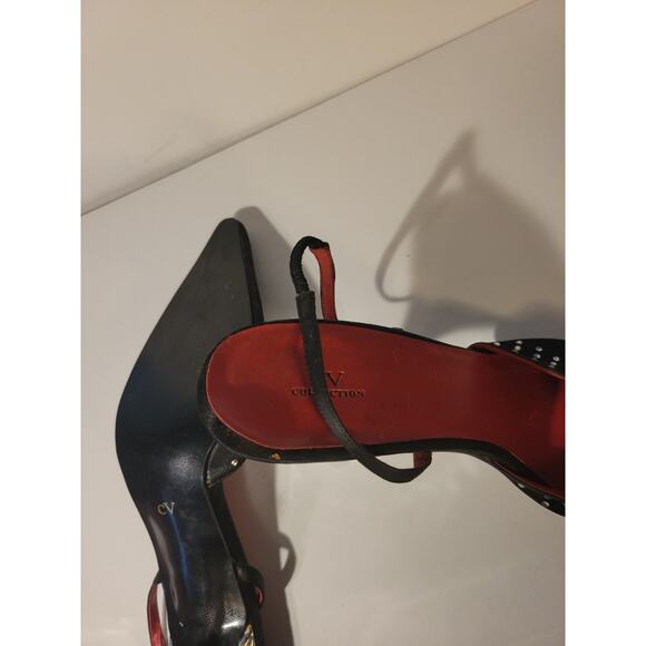 CV Collection Womans Black/Red Stilletto Heels Size 8 - Picture 7 of 13